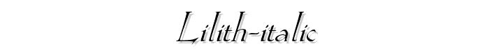 Lilith-Italic font