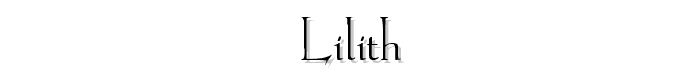 Lilith font