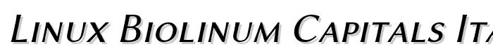 Linux%20Biolinum%20Capitals%20Italic font