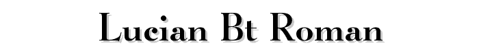 Lucian BT Roman font