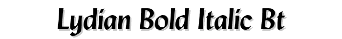 Lydian%20Bold%20Italic%20BT font