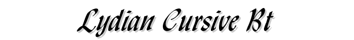 Lydian%20Cursive%20BT font