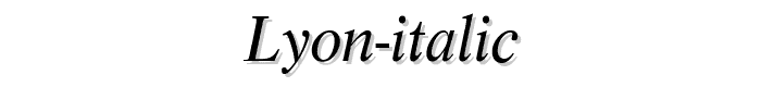 Lyon-Italic font