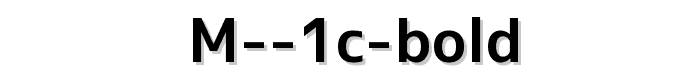 M 1c bold font