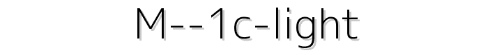 M 1c light font