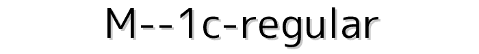 M 1c regular font