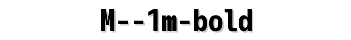 M%201m%20bold font