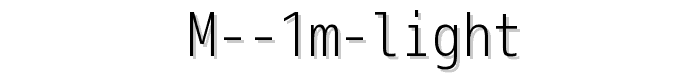 M 1m light font