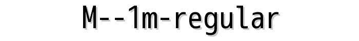 M%201m%20regular font