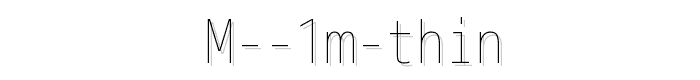 M%201m%20thin font
