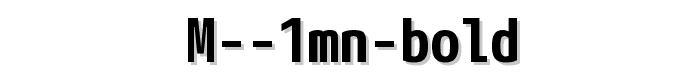 M 1mn bold font
