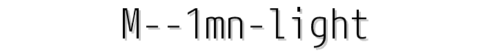 M 1mn light font