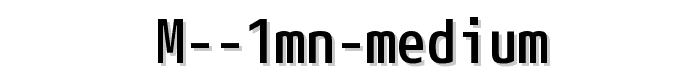M 1mn medium font