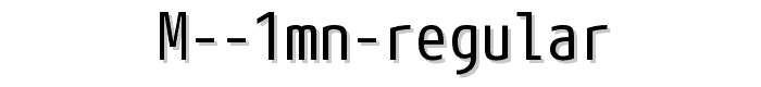 M 1mn regular font