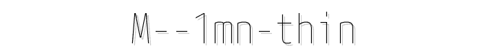 M 1mn thin font