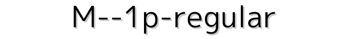 M%201p%20regular font