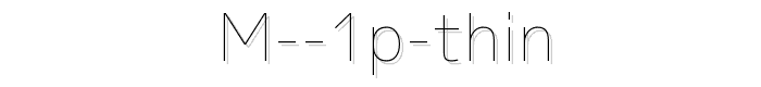 M%201p%20thin font