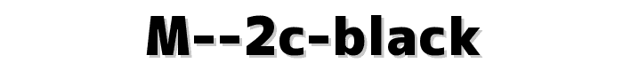 M 2c black font