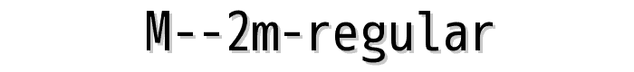 M 2m regular font