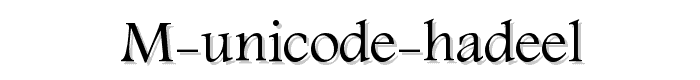 M Unicode Hadeel font