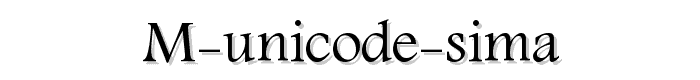 M Unicode Sima font