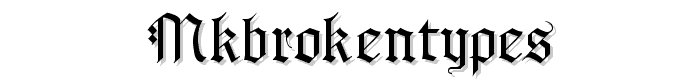 MKBrokenTypes font