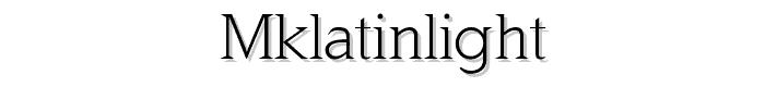 MKLatinLight font