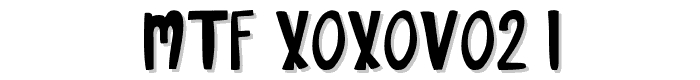 MTF XOXOvo2 1 font