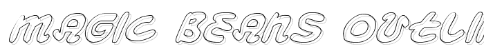 Magic%20Beans%20Outline%20Italic font