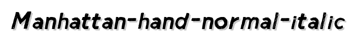 Manhattan Hand Normal Italic font