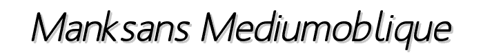 MankSans-MediumOblique font