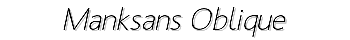 MankSans-Oblique font