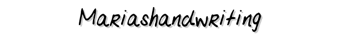 MariasHandwriting font