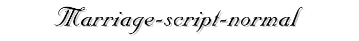 Marriage%20Script%20Normal font