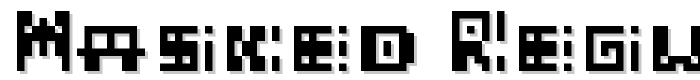 Masked Regular font