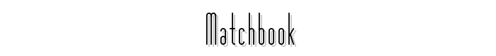 Matchbook font