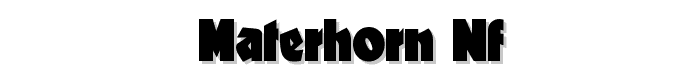 Materhorn%20NF font