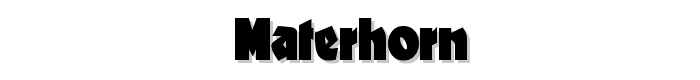 Materhorn font