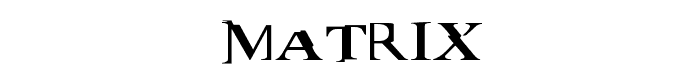 Matrix font