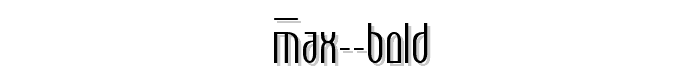 Max Bold font