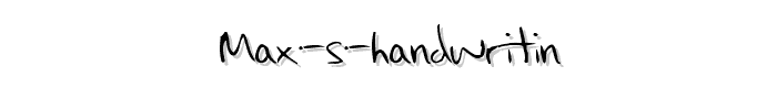 Max s Handwritin font