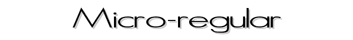 A preview of the Micro Regular font
