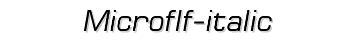 MicroFLF-Italic font