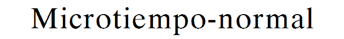 MicroTiempo-Normal font