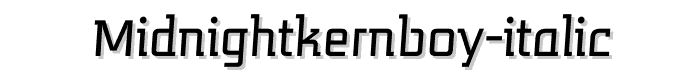 MidnightKernboy-Italic font