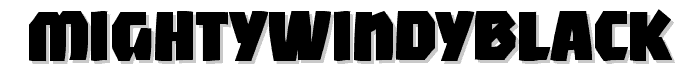 MightyWindyBlack font