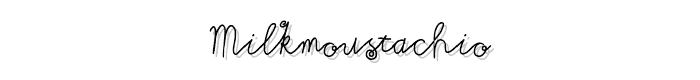 Milkmoustachio font