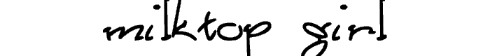 Milktop Girl font