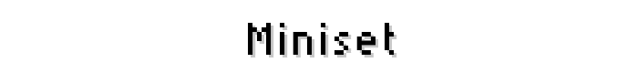 MiniSet font