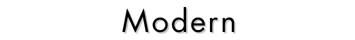 Modern font